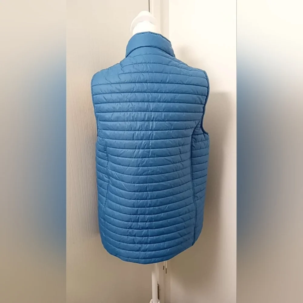 NWT Vineyard Vines Pocket Puffer Vest Solid Blue Sz M